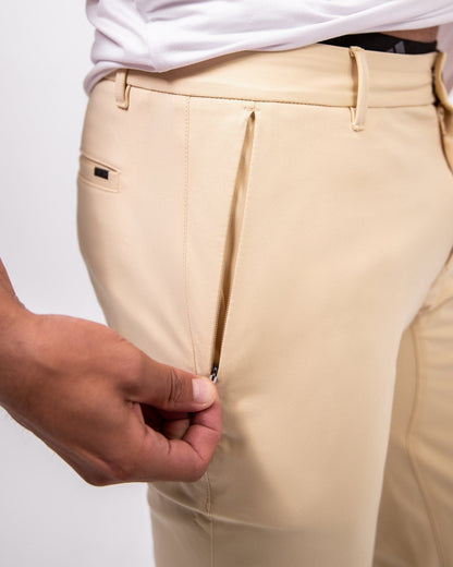Khaki | Warp Knit Pants