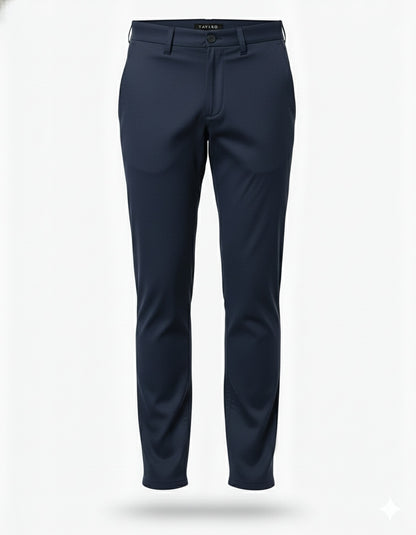 Navy blue pants on a white background