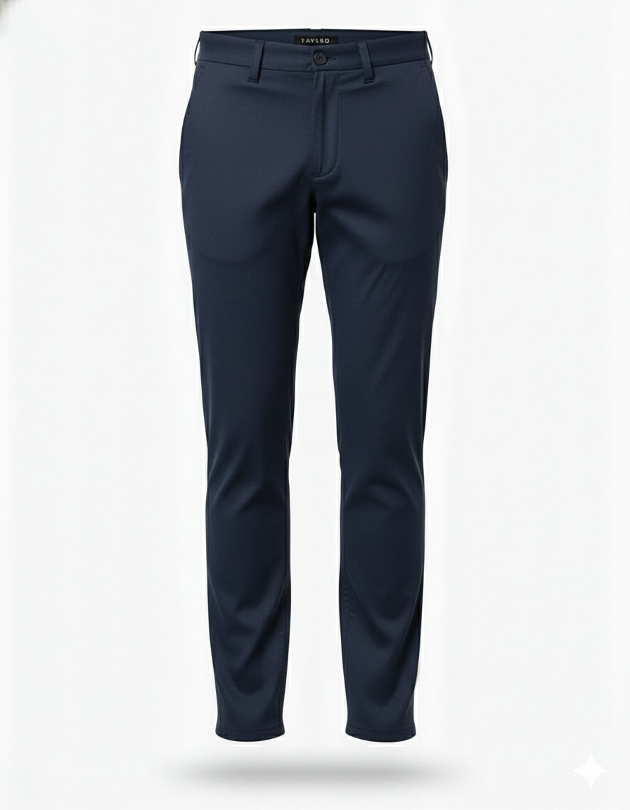 Navy blue pants on a white background