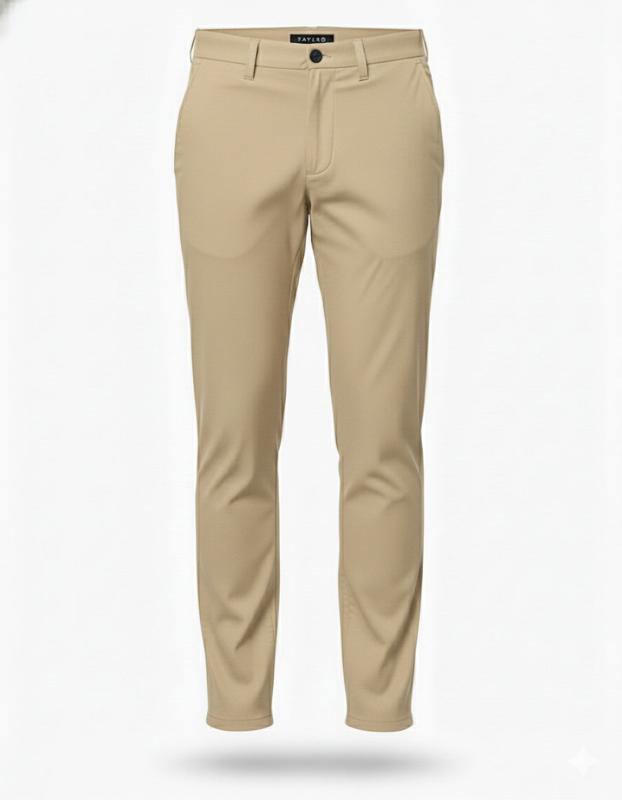 Beige pants on a white background